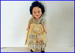 1930s Walt Disney SNOW WHITE Shirley Temple IDEAL 13 Composition Doll