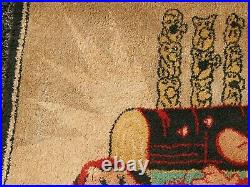 1950's VINTAGE WALT DISNEY Snow White & The Seven Dwarf's Rare wall / rug