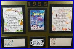 1955 Vintage Walt Disney 2 Rare Original First Day Letters 3 Disneyland Photo