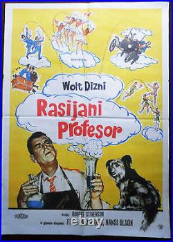 1961 Original Movie Poster The Absent-Minded Professor MacMurray Walt Disney