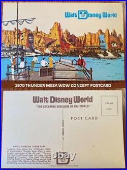 1970 Walt Disney World Preview Center Pre Opening Concept 9 Postcards VINTAGE