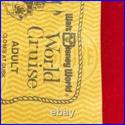 1975 A B C D E Walt Disney WORLD CRUISE Bicentennial Ticket Book Vintage S9