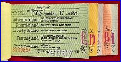1975 Walt Disney World A E TICKET Book with Treasure Island Ticket VINTAGE L6
