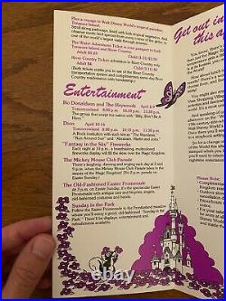 1977 Vintage WALT DISNEY WORLD/MAGIC KINGDOM EASTER PARADE Brochure, RARE