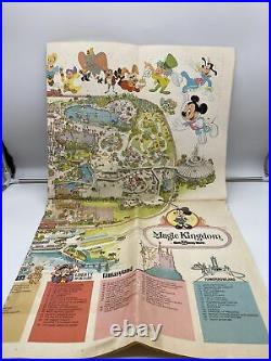 1979 DISNEY Magic Kingdom Walt Disney World Park Map Poster Vintage- Rare