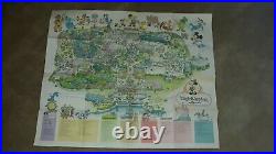 1979 DISNEY Magic Kingdom Walt Disney World Park Map Vintage Poster