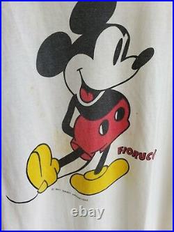 1980s FIORUCCI x WALT DISNEY Mickey Mouse Classic Graphic Vintage Muscle T Shirt