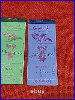 4 Vintage WALT DISNEY WORLD Magic Kingdom 7 Adventures Ticket Books 1970's