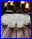 7 Vintage Walt Disney World Polynesian Village Resort Frosted Glass Tiki Mugs
