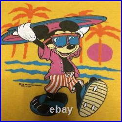 80S Mickey Mouse Surfing Vintage The Walt Disney Company Mfd. By Ami T-Shirt Shi