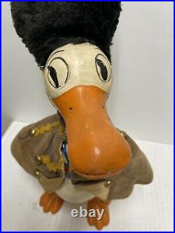 9 Antique American Composition Donald Duck Doll! Band Leader Rare Knickerbocker