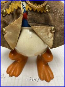 9 Antique American Composition Donald Duck Doll! Band Leader Rare Knickerbocker