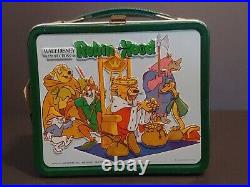 Aladdin Metal Lunch Box Thermos Walt Disney's Robin Hood W Tags Vintage Original