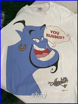 Aladdin Movie Vintage Tee Shirt Rare Walt Disney Large Stanley Desantis 1992
