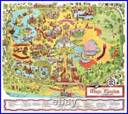 Authentic Vintage 1972 Disneyworld Magic Kingdom Map Great condition