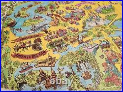 Authentic Vintage 1972 Disneyworld Magic Kingdom Map Great condition