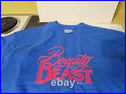 BEAUTY AND THE BEAST Vintage 1989 Walt Disney Films Promotional T-Shirt NEW & XL