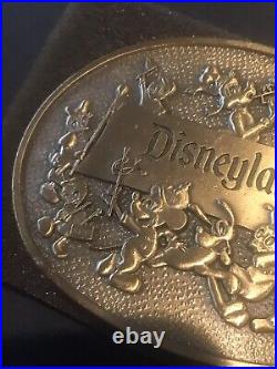 DISNEYLAND Belt Buckle Cowboy Mickey Minnie Donald Goofy Walt Disney WDP New VTG
