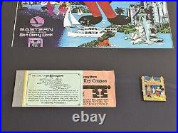 Disney World Eastern Airlines 15x26 Custom Framed Print WithVintage Pin & Ticket
