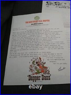 Disney World Vintage 70s Bub Thomas Original DAPPER DANS Documents and Letters