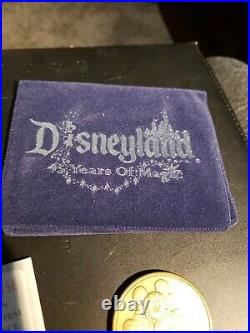 Disneyland 45 years of Magic Mickey Mouse Coin & Pouch Walt Disney Vintage