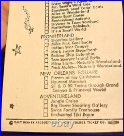 Disneyland Vintage Magic Key Coupon Booklet Lot 1969 & 1975 Walt Disney Mickey