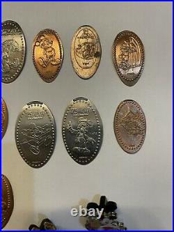 Disneyland Walt Disney Vintage Elongated Coins & Lapel Pins From Florida Parks