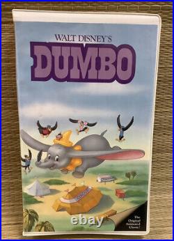 Dumbo VHS Walt Disney Black Diamond Classics Rare Pink Spine Vintage Case