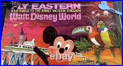 Eastern Airlines Walt Disney World Vintage Poster 1971 Opening Year 40 x 30
