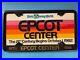 Epcot Center Vintage Pre-opening Metal License Plate And License Plate Frame