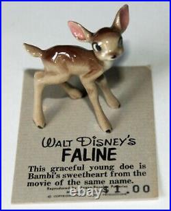 Hagen-Renaker Walt Disney Faline Fawn Bambi Miniature Figurine Card Vintage Rare