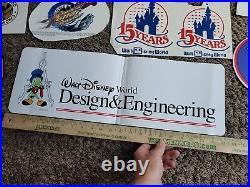 Huge lot of Walt Disney World 20th 15th Anniversary Mickey Mouse Vtg Decals