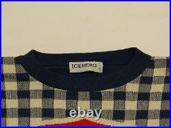 Iceberg Casual Pullover Mickey Mouse Gum Bal Walt Disney Checked Size M Tip Top