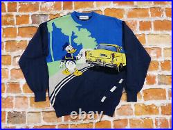 Iceberg Vintage Pullover Donald Duck Taxi Hollywood Walt Disney Size M Tip Top