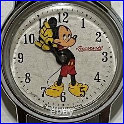 Ingersoll Mickey Mouse Walt Disney Watch Pointing Fingers, Swiss Works Great