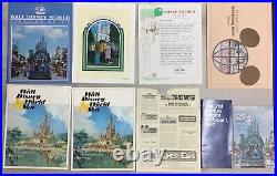 (LOT OF 9) Vintage Walt Disney World Documents, Brochures, guides PRE OWNED