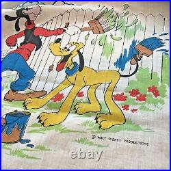 Lot 4 Vintage Walt Disney Productions Mickey Minney Curtains Panels Fabric EUC