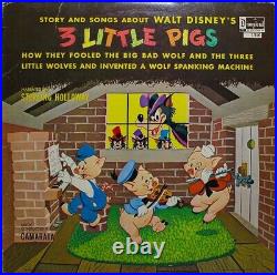 Lot of 10 Vintage Walt Disney's Disneyland Vinyl Records 1950's -1960's