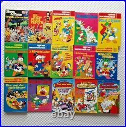 Lot of 15, Walt Disney, Lustige Taschenbucher, PB, Vintage German Comics, VG