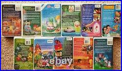 Lot of 21 Vintage Walt Disney VHS Movies (All Are Animated) Many Are Like-New