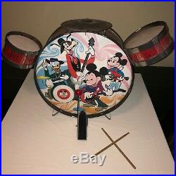 Mickey Mouse Club Drum Set Vintage 1960's Rare Walt Disney Children's Toy Kit