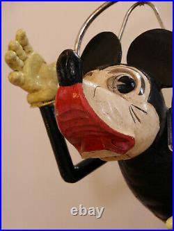 Mickey Mouse Walt Disney Rare Vintage Wood Figure For Carousel Of 1930