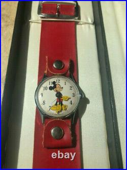 Mickey Mouse Watch Vintage Original Walt Disney Production Wind Up Ingersoll