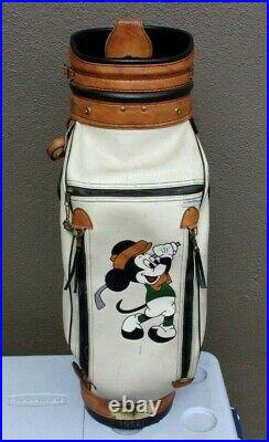 Mickey Mouse leather Golf cart bag Belding sports vintage 1980s Walt Disney