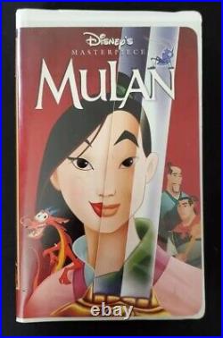 Mulan Walt Disney Masterpiece Collection VHS Cassette Tape With Inserts Vintage