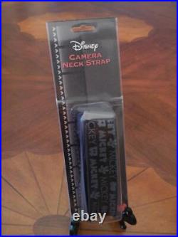 NEW Vintage Walt Disney World Mickey Mouse Black Camera Shoulder Neck Strap RARE