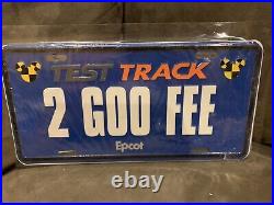 NEWithSEALED VINTAGE Walt Disney Test Track License Plates SET OF 4
