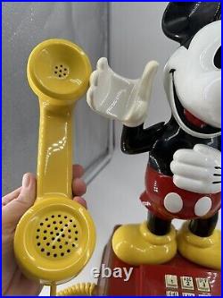 NOB Vintage Walt Disney Mickey Mouse Telephone Push Button Original Box
