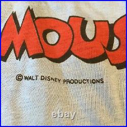 NOS vintage 70s 80s Tropix Togs Mickey Mouse t shirt S blue Walt Disney