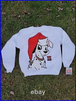 NWT Vintage Walt Disney 101 Dalmatians Christmas Sweater Sun Sportswear USA 3x